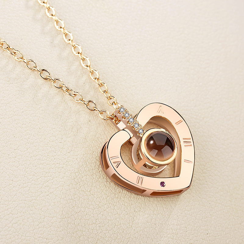 Universal Love Necklace (100 Languages Projection)