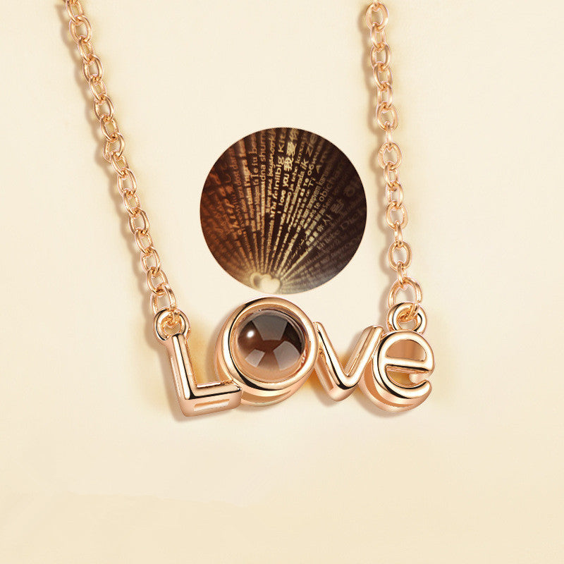 Universal Love Necklace (100 Languages Projection)
