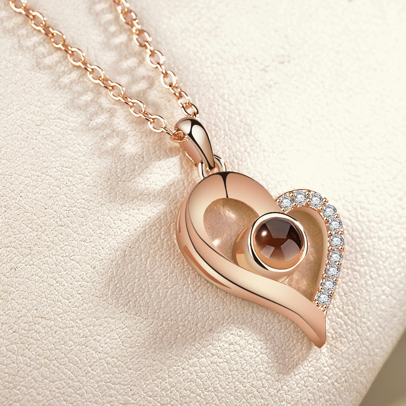 Universal Love Necklace (100 Languages Projection)