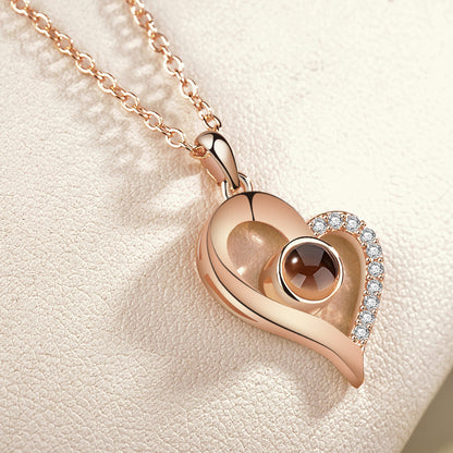 Universal Love Necklace (100 Languages Projection)