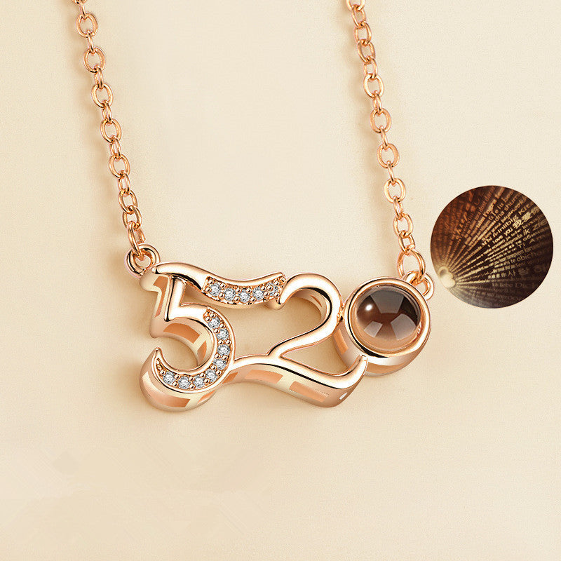 Universal Love Necklace (100 Languages Projection)