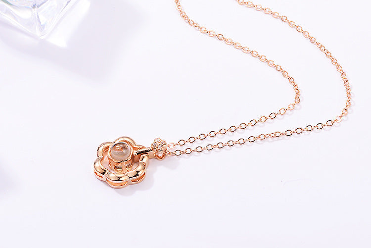 Universal Love Necklace (100 Languages Projection)